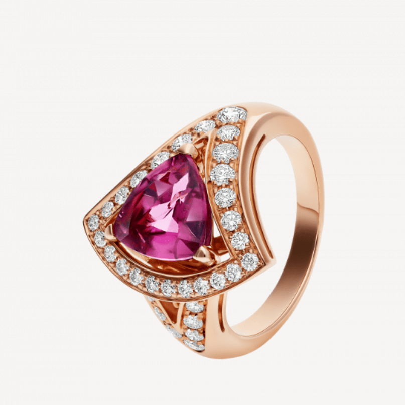 Bulgari Divas? Dream AN858124 Ring Rose Gold Diamond & Pink Tourmaline 1