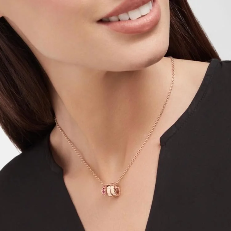 Bulgari Serpenti Viper 357796-Rubies pendant necklace in 18 kt Rose gold set with Rubies Chinese New Year Special Edition 3