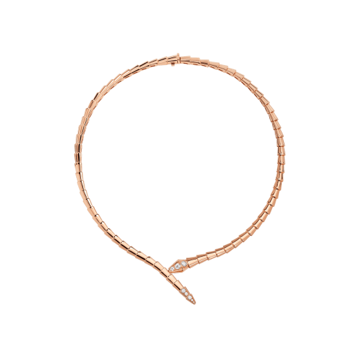 Bulgari Serpenti Viper 357864 18 kt rose gold necklace set with demi-pavé diamonds 1