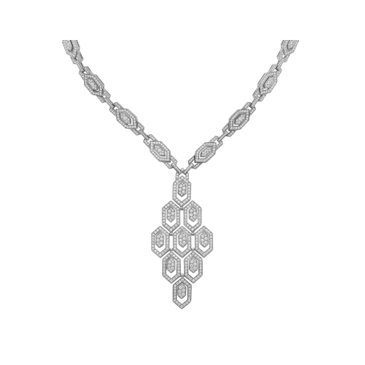 Bulgari Serpenti 353843 Necklace in 18 kt white gold and pavé diamonds 1