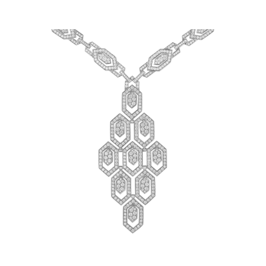 Bulgari Serpenti 353843 Necklace in 18 kt white gold and pavé diamonds 5