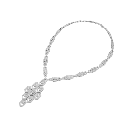 Bulgari Serpenti 353843 Necklace in 18 kt white gold and pavé diamonds 4