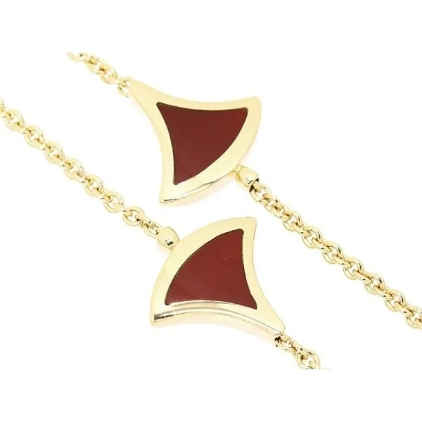 Bulgari CL857231 Divas? Dream Necklace Yellow Gold Carnelian Lapis Malachite Sautoir Necklace 350739 9