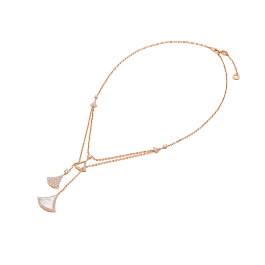 Bulgari Divas? Dream 358682 Necklace Rose Gold with Mother-of-pearl and Diamonds 1
