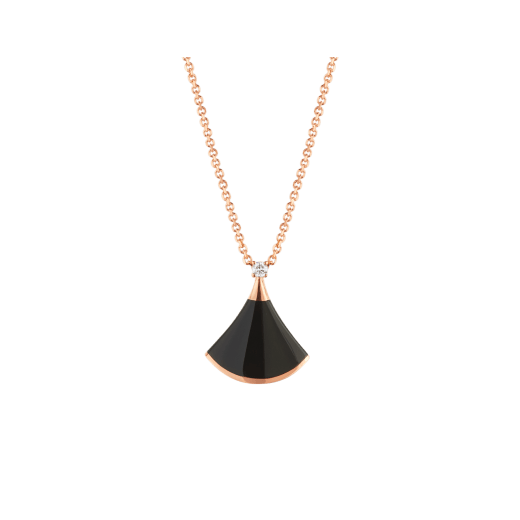 Bulgari Divas? Dream 350582 Necklace Rose Gold Onyx and Diamonds 1