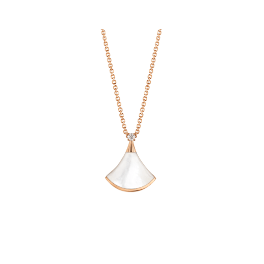 Bulgari Divas? Dream 350581 Necklace Rose Gold Mother-of-pearl and Diamonds 1