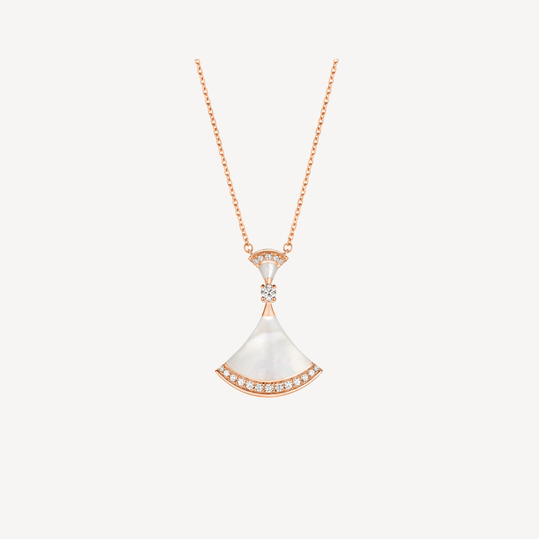 Bulgari Divas? Dream 356452 Necklace Rose Gold Mother-of-pearl and Diamonds 1