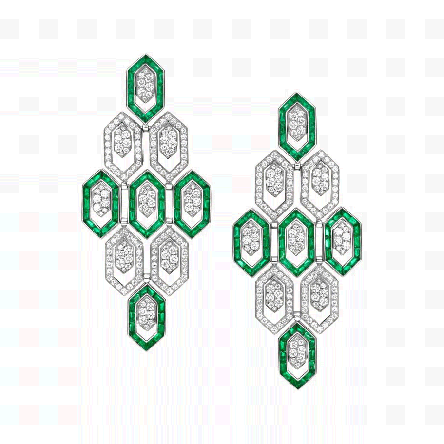 Bulgari Serpenti 262143 Seduttori White Gold and Diamond Earring 1