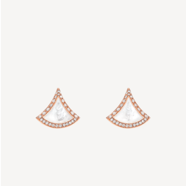 Bulgari Divas Dream 358899 Earrings Rose Gold Diamonds with Mother of Pearl 1