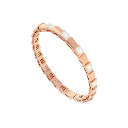 Bulgari BR858419 Serpenti Viper 18 kt rose gold bracelet set with mother of pearl elements 1