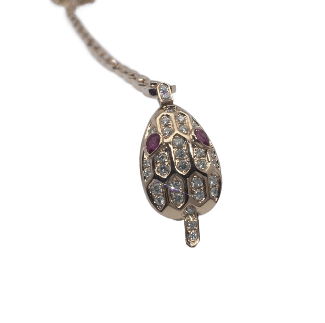 Bulgari BR857739 Serpenti rose gold bracelet Rubies & Diamonds 1