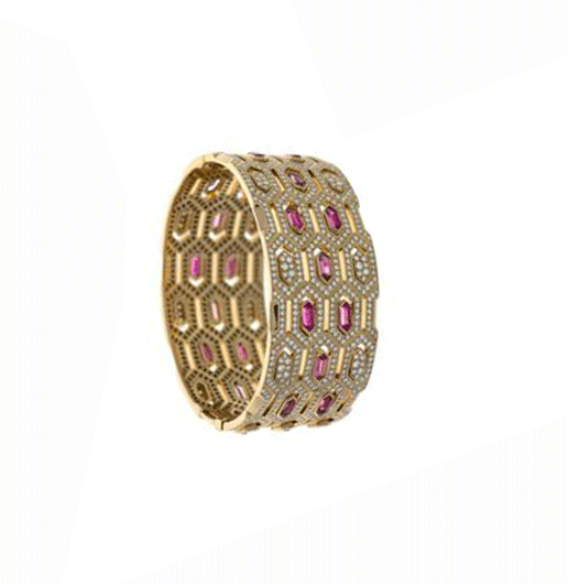 Bulgari BR857771 Serpenti Seduttori 18K rose gold and tourmaline diamond bracelet 1