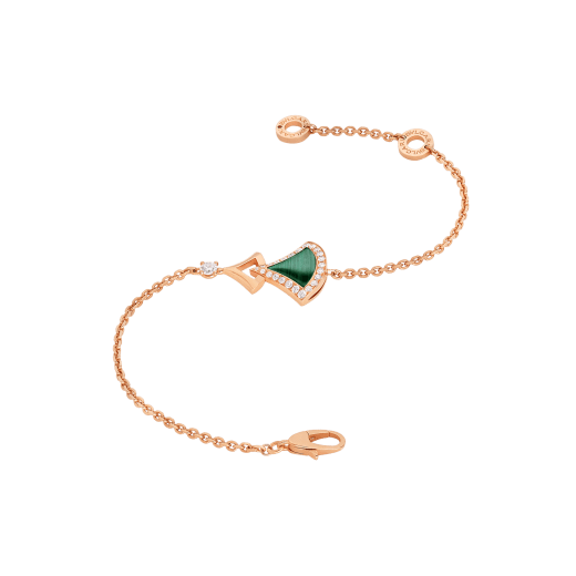 Bulgari 358891 Divas? Dream Bracelet Rose Gold with Malachite and Diamonds Bracelet 1
