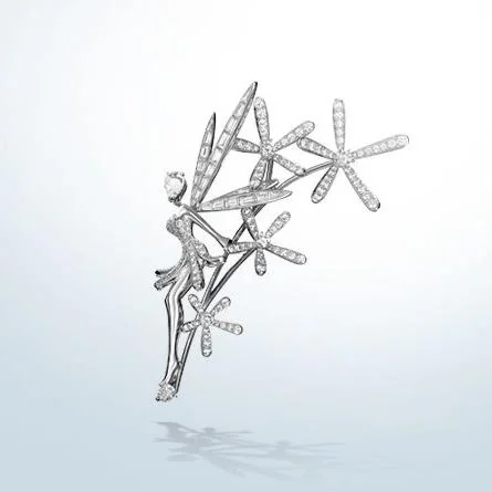 Van Cleef & Arpels clip Caresse d?Eole white gold dia fairy clip 1