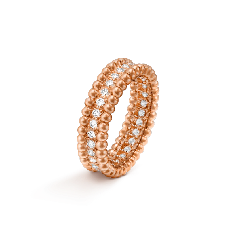 Van Cleef & Arpels VCARP4E300 Perlée diamonds ring 1 row Rose gold Diamond ring 1
