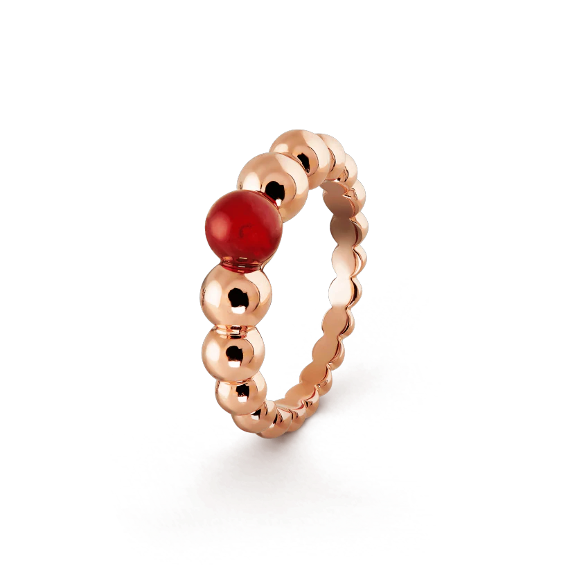 Van Cleef & Arpels VCARO63F00 ring Perlée couleurs variation Rose gold Carnelian ring 1
