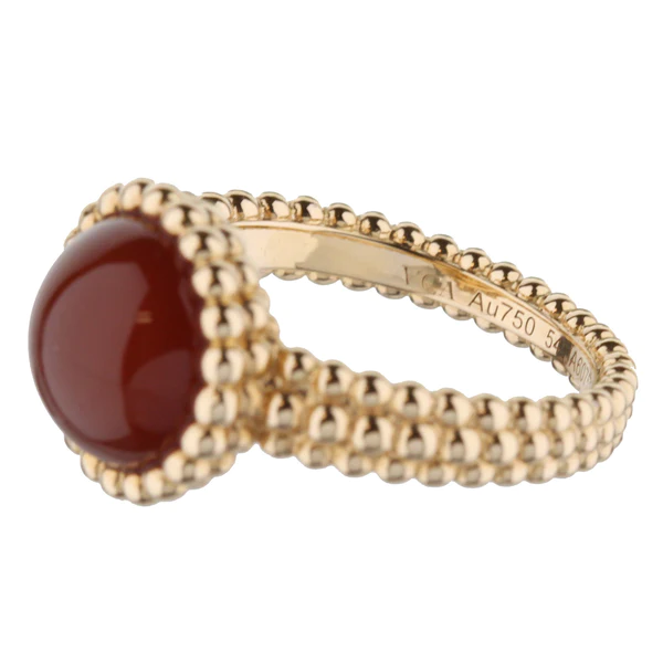 Van Cleef & Arpels VCARP4DR00 ring Perlée couleurs Rose gold Carnelian ring 2