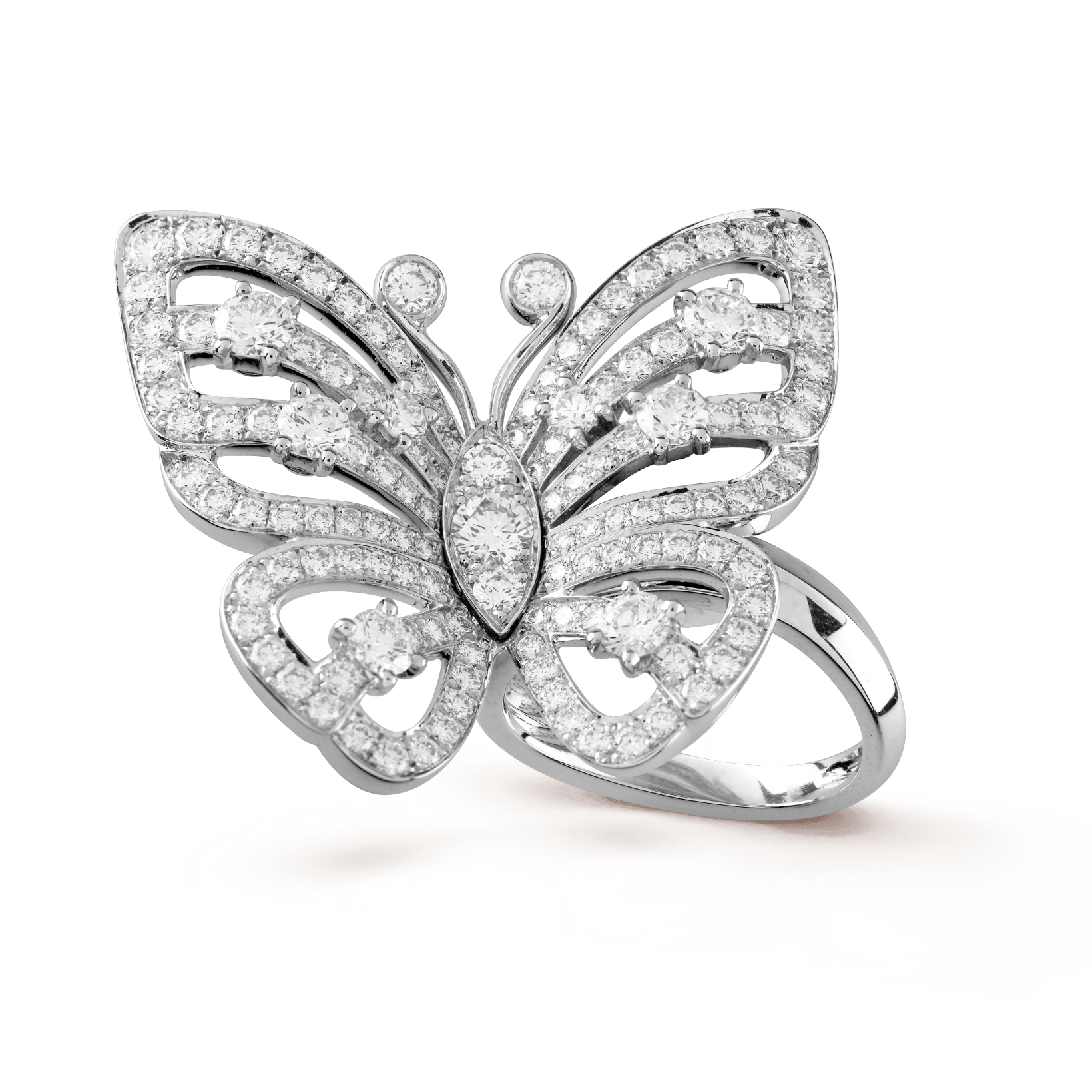 Van Cleef & Arpels VCARA13500 Flying Butterfly Between the Finger ring White gold Diamond ring 2
