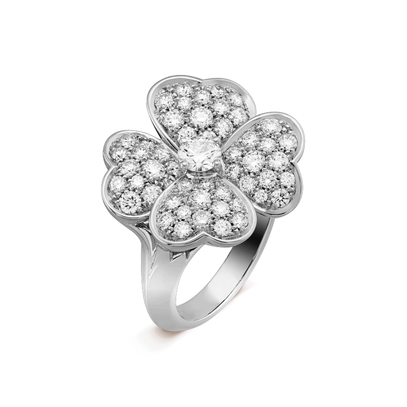 Van Cleef & Arpels VCARO4TE00 Cosmos medium model ring White gold Diamond 1