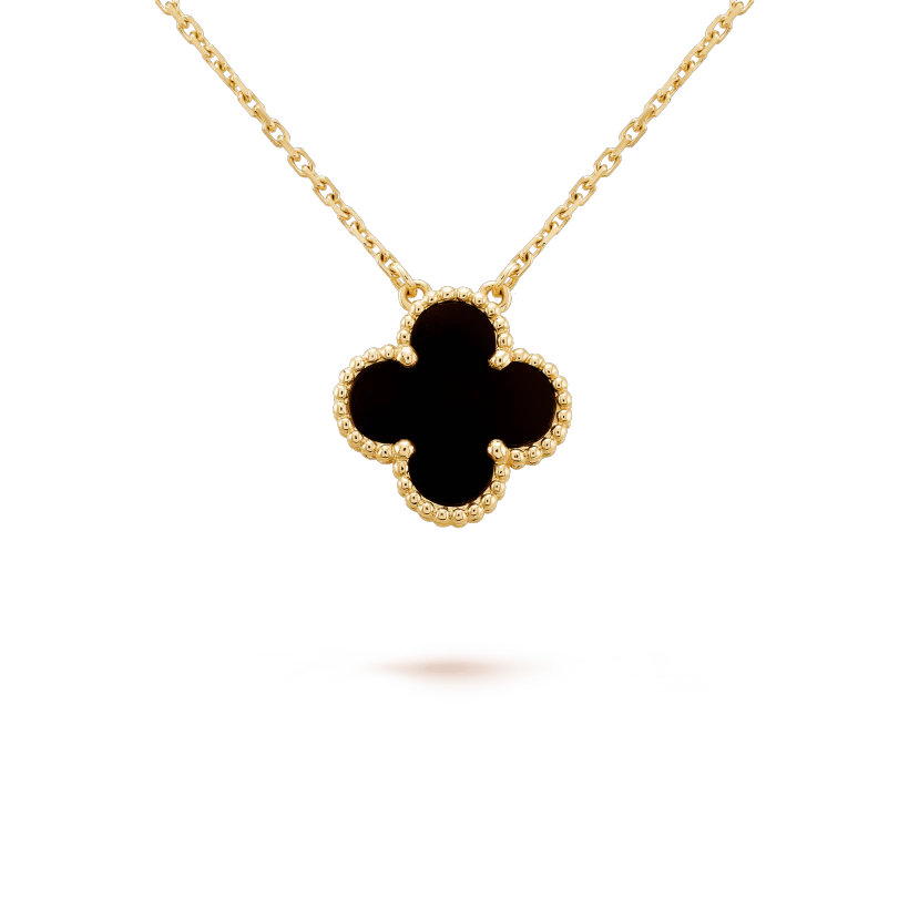 Van Cleef & Arpels VCARA45800 Vintage Alhambra pendant Yellow gold Onyx Necklaces 1