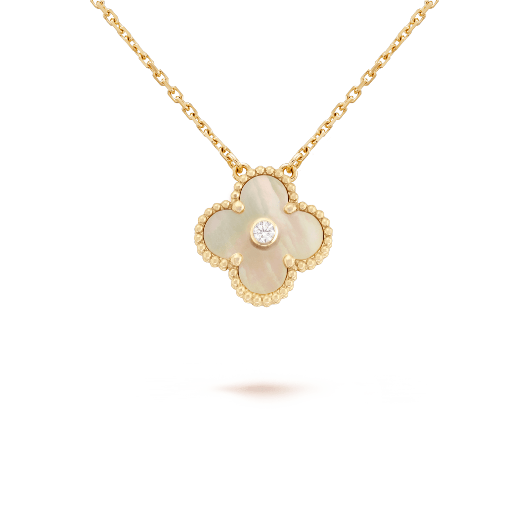 Van Cleef & Arpels Necklace Vintage Alhambra 2018 Holiday Necklace Yellow Gold Mother-of-pearl Necklace 1