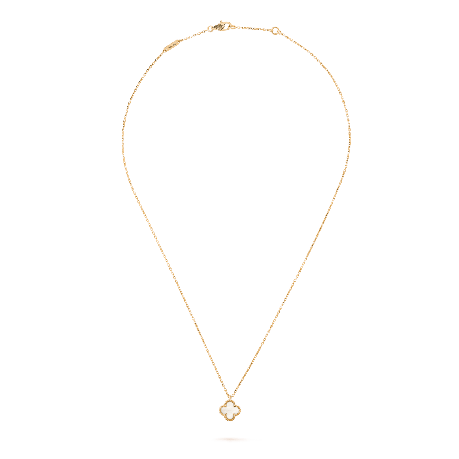 Van Cleef & Arpels VCARF69100 Sweet Alhambra pendant Yellow gold Turquoise 3