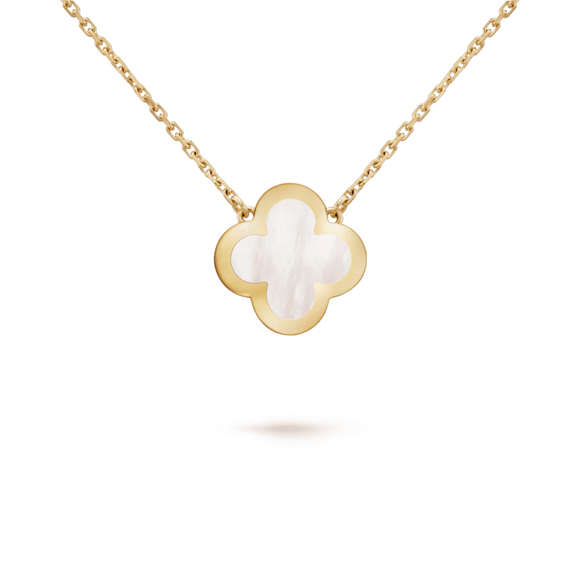 Van Cleef & Arpels VCARA39700 Pure Alhambra pendant Yellow gold Mother-of-pearl Necklace 1