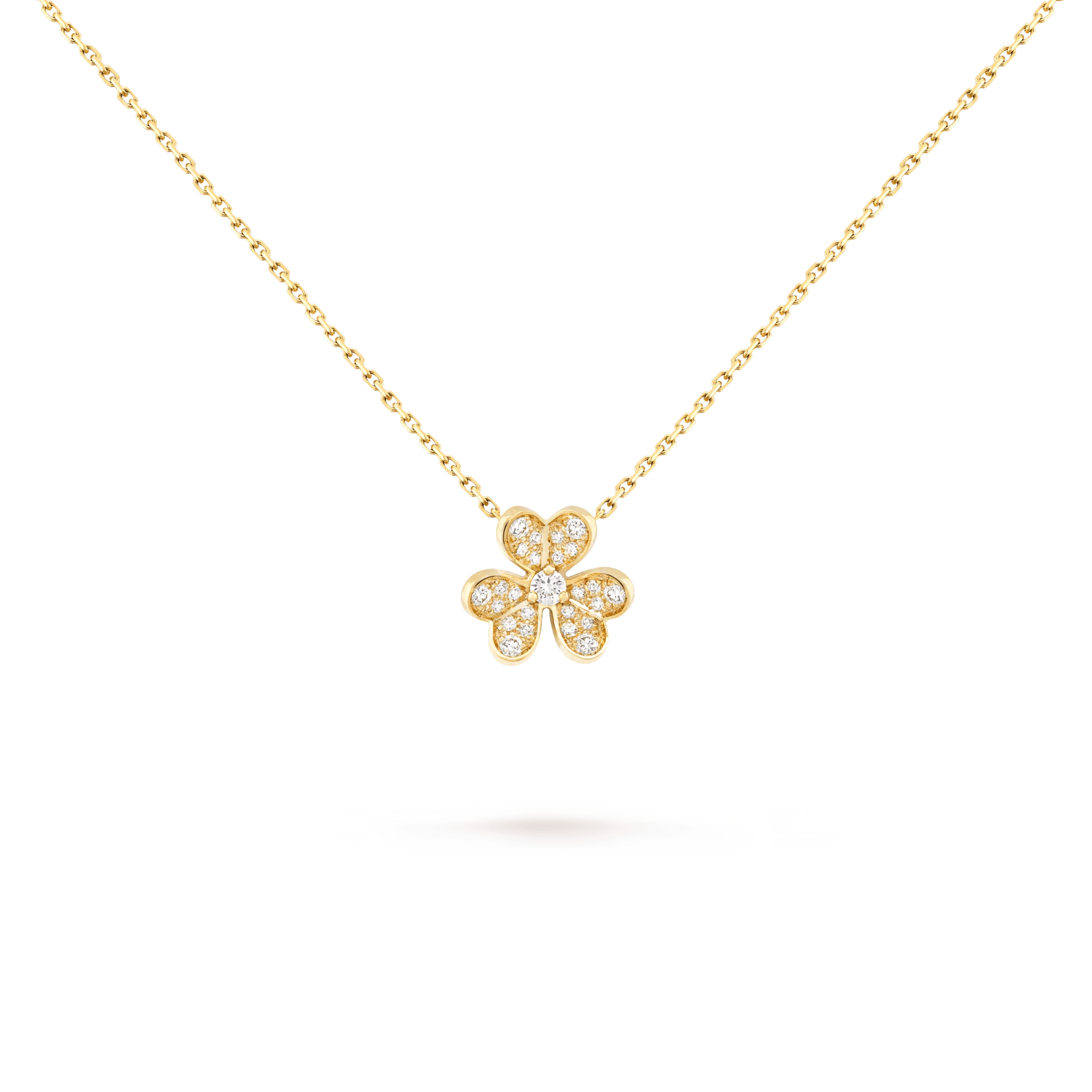 Van Cleef & Arpels VCARP24000 Frivole pendant mini model Yellow gold Diamond Necklace 1
