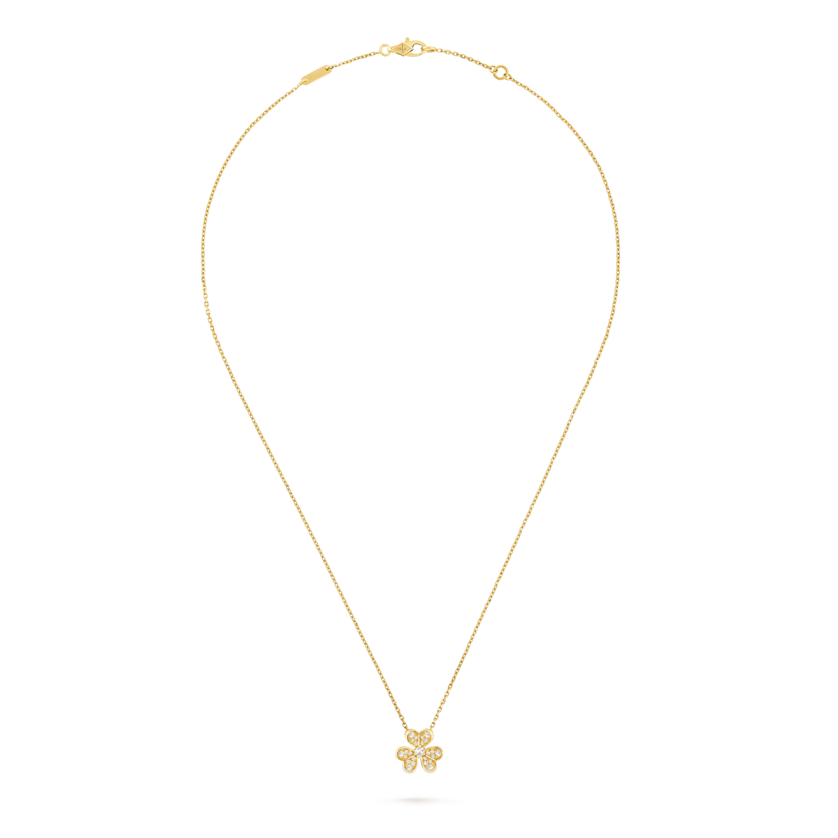 Van Cleef & Arpels VCARP24000 Frivole pendant mini model Yellow gold Diamond Necklace 4