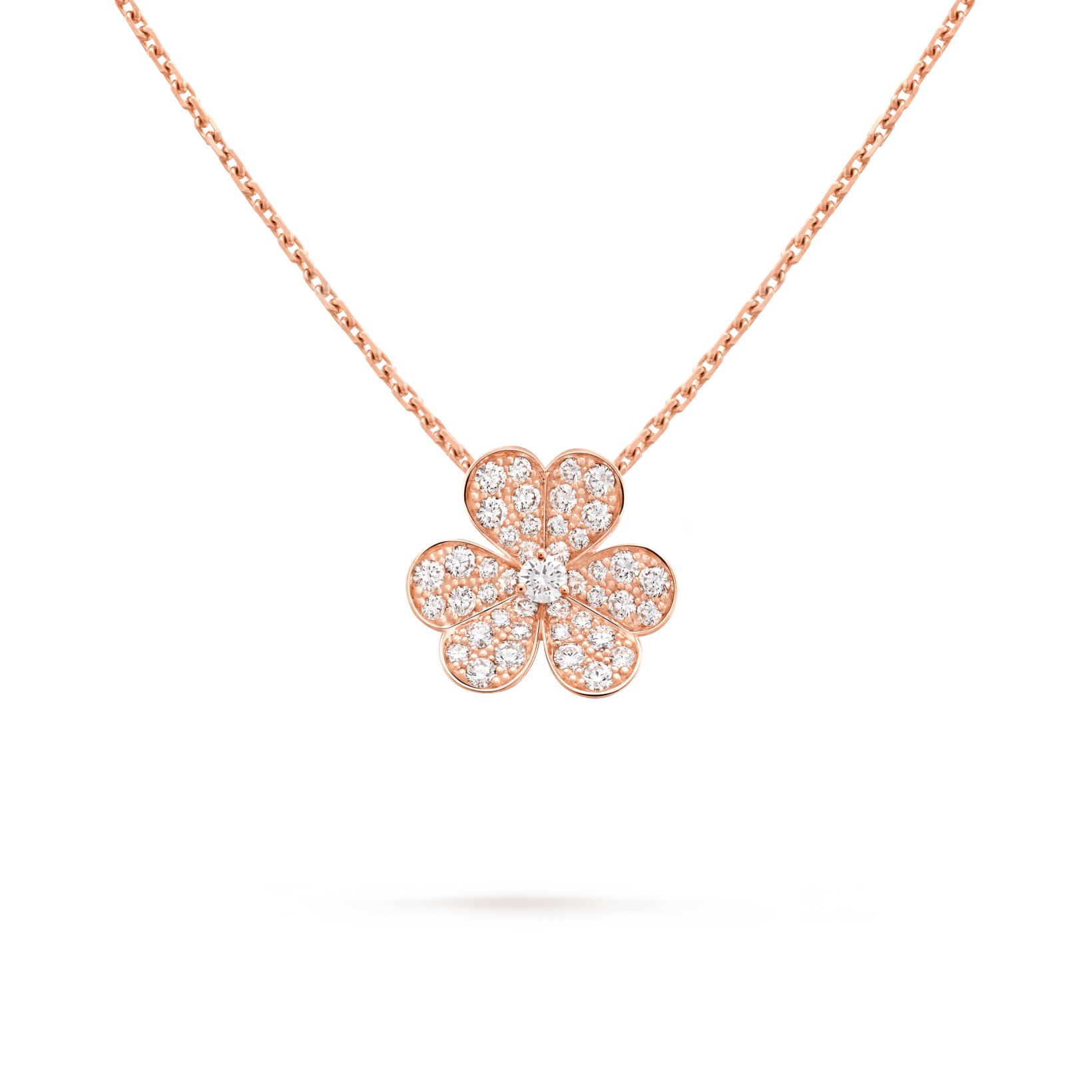 Van Cleef & Arpels VCARP7RL00 Frivole pendant small model Rose gold Diamond Necklace 2