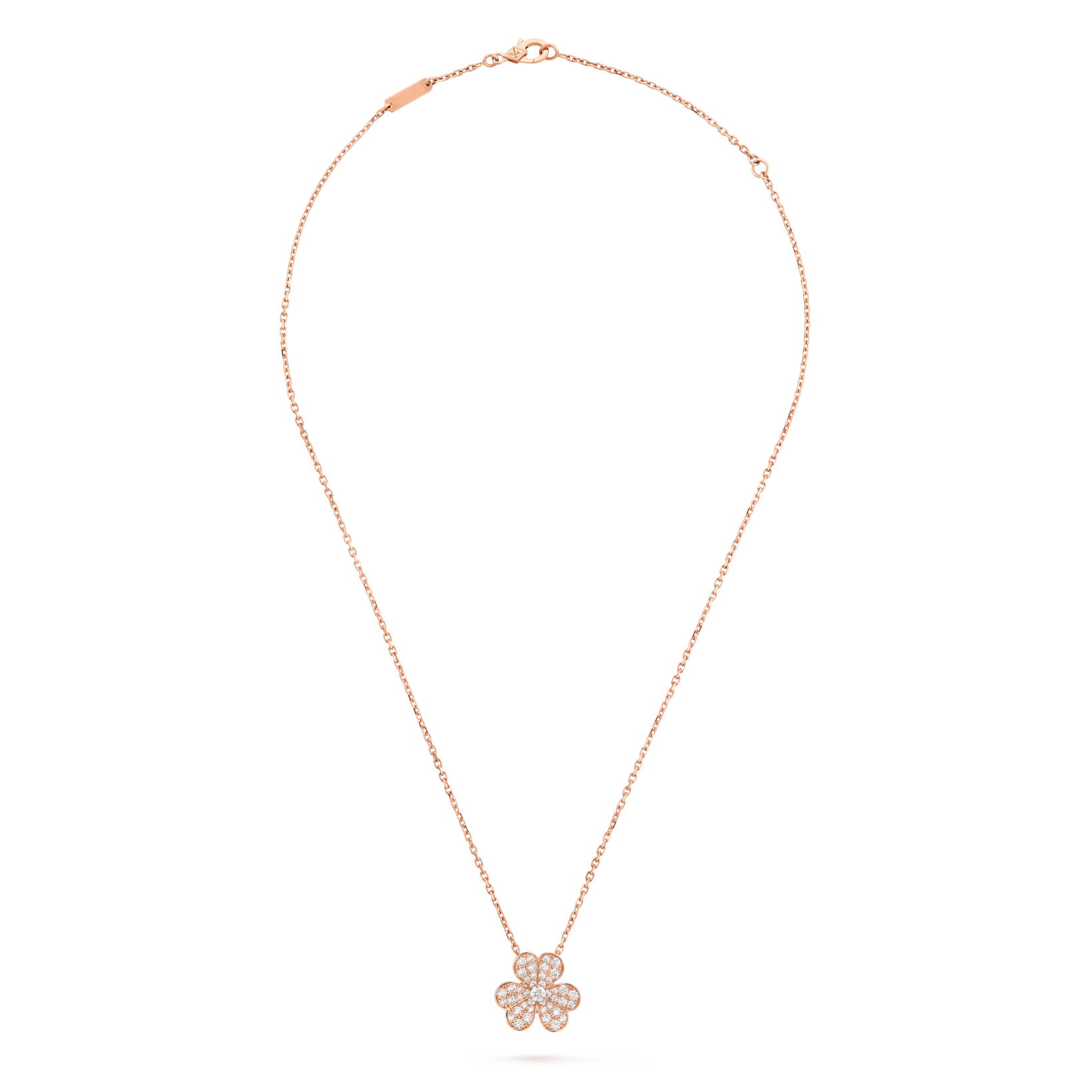 Van Cleef & Arpels VCARP7RL00 Frivole pendant small model Rose gold Diamond Necklace 8