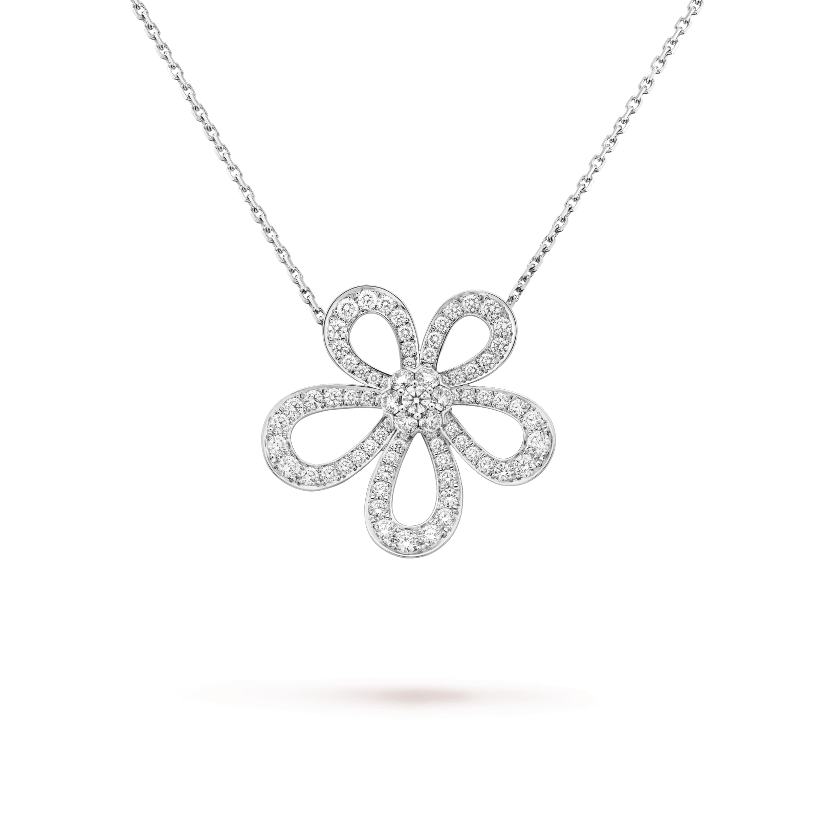 Van Cleef & Arpels Flowerlace pendant VCARP05200 White gold Diamond Necklace 1