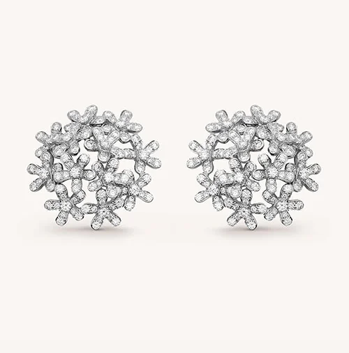 Van Cleef & Arpels VCARB14100 Socrate Earclips Diamond White Gold Earrings 1