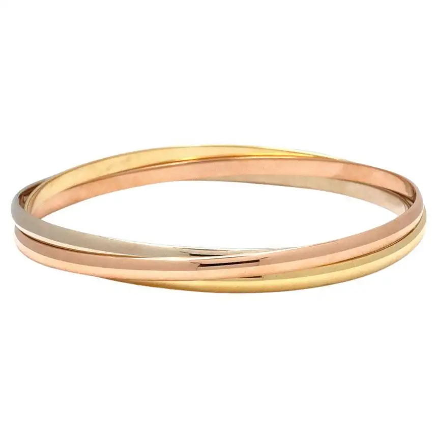 Cartier Trinity Tri Color Rolling Bracelet Coral 18