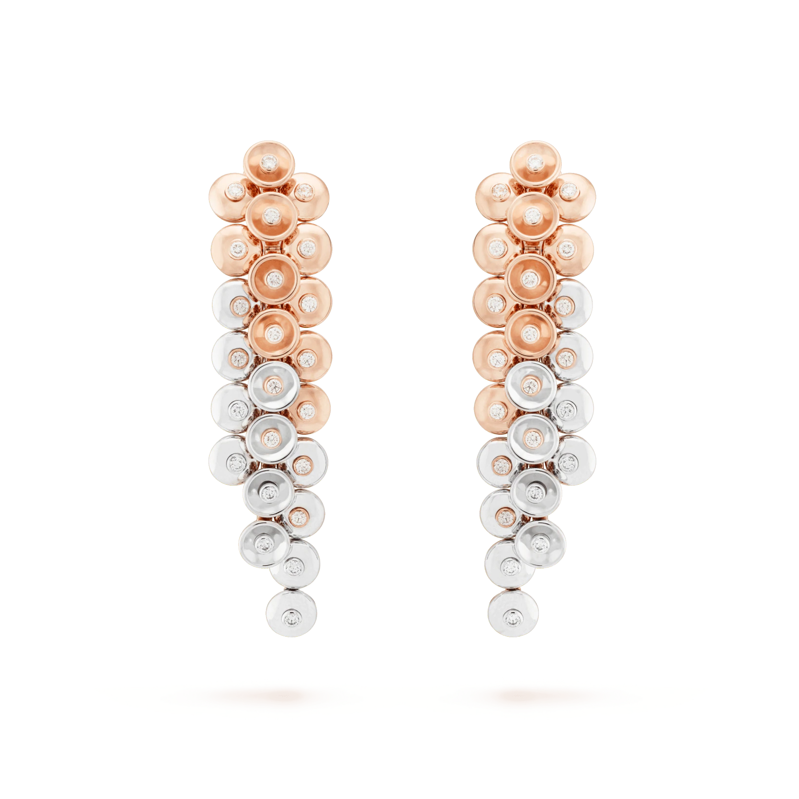 Van Cleef & Arpels VCARP0KX00 Bouton d?or earrings Rose gold Diamond 1