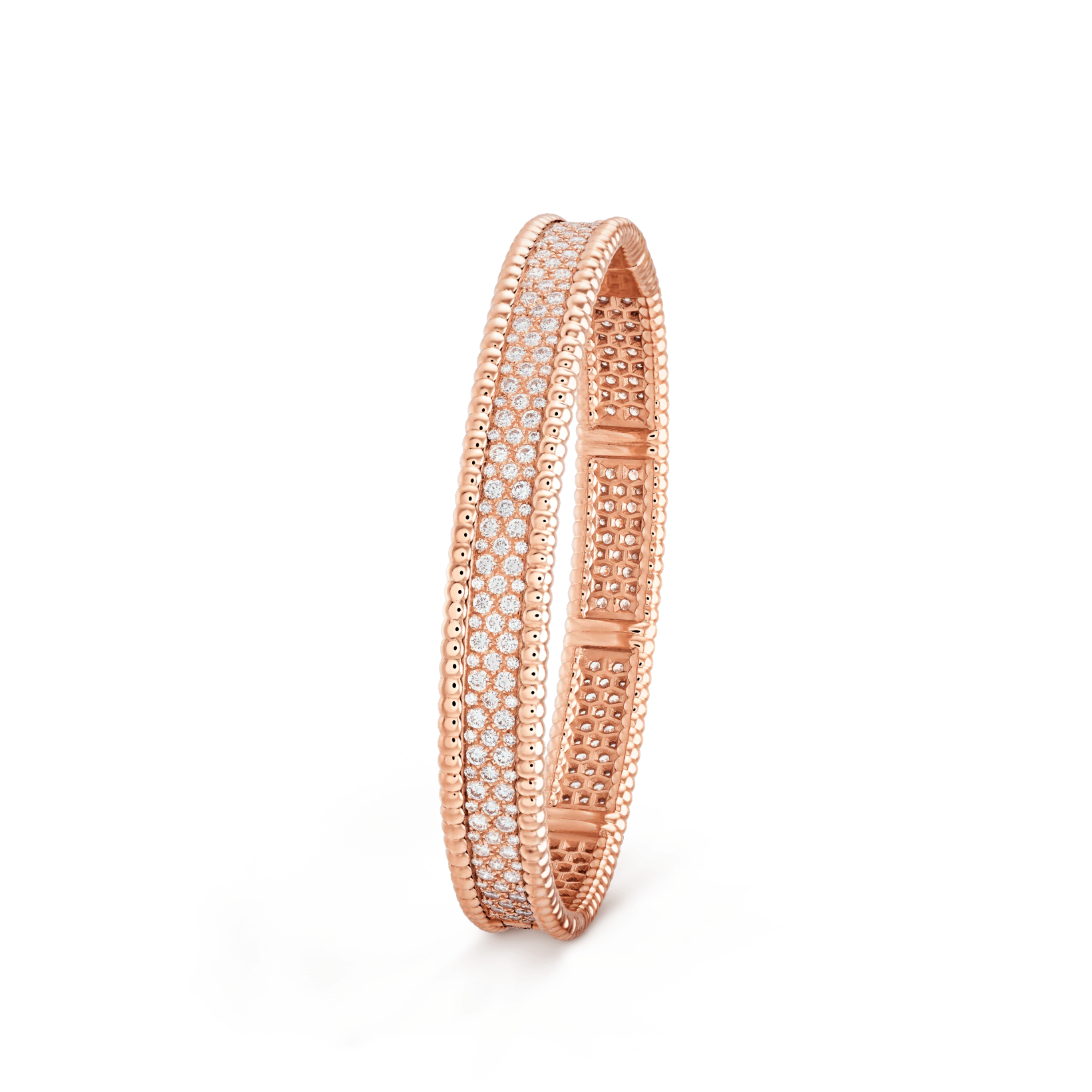 Van Cleef & Arpels VCARP5E600 Perlée diamonds bracelet 3 rows Rose gold Diamond bracelet 1