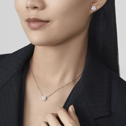 Van Cleef & Arpels VCARP9X800 Fleurette earrings 18K white gold Diamond earrings 4
