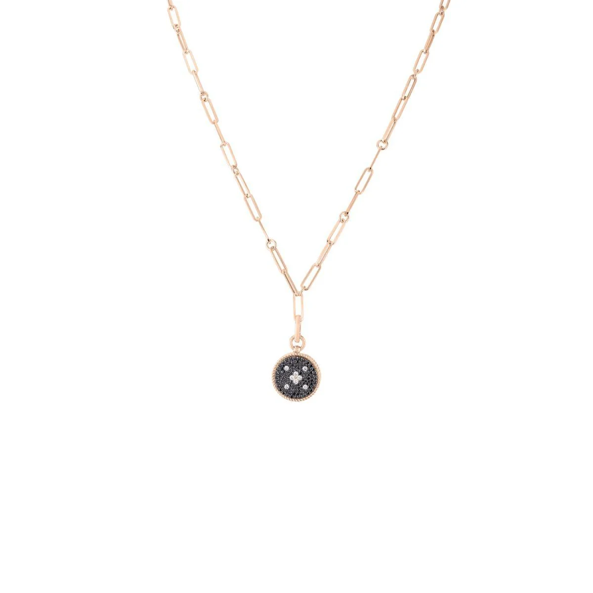 Roberto Coin Venetian Princess Necklace With White And Black Diamonds 11