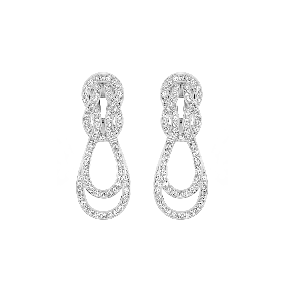 Fred Chance Infinie Earrings White Gold And Diamonds Ref 8j0245 Coral 11