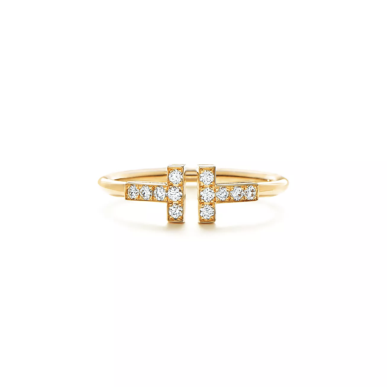 Tiffany T Diamond Wire Ring In 18k Gold 11