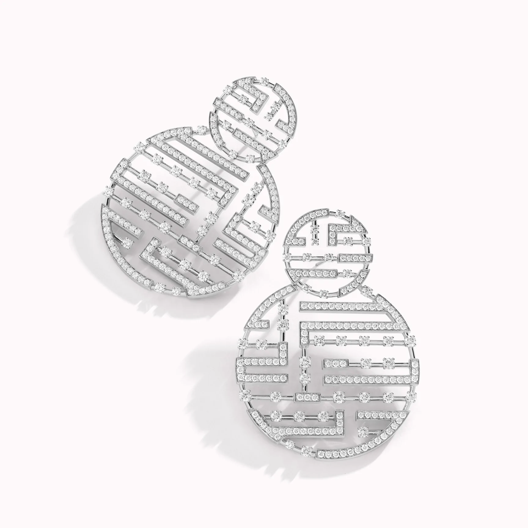 Marli Avenues Statement Earrings In White Gold Aven E8