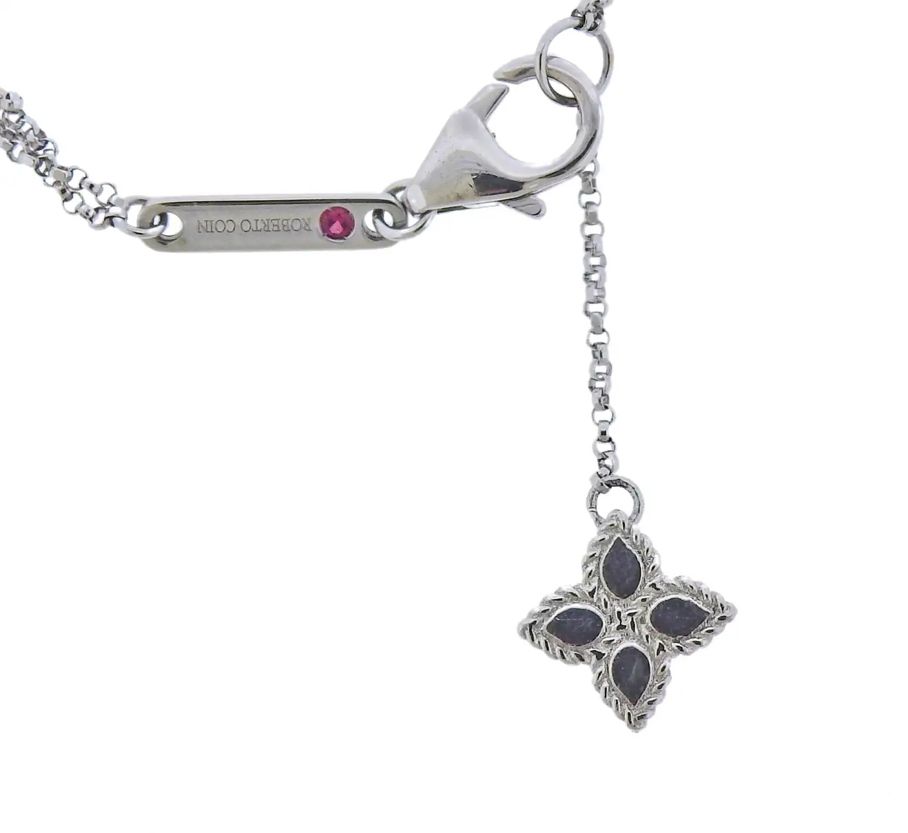 Roberto Coin Princess Flower Diamond Gold Pendant Necklace 56