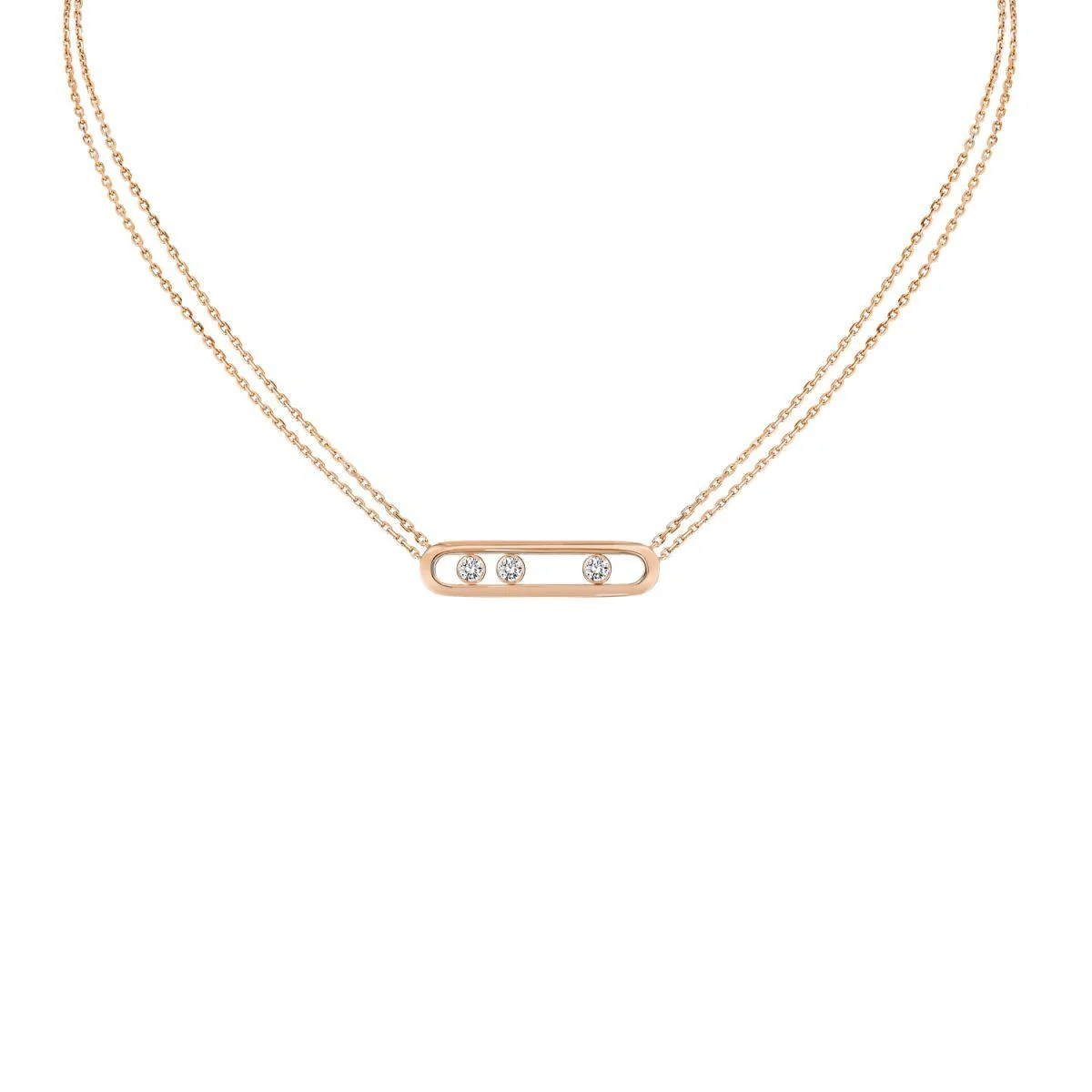 Messika Move Classique Collar Oro Rosa Brillantes Blancos 03997 PG 34