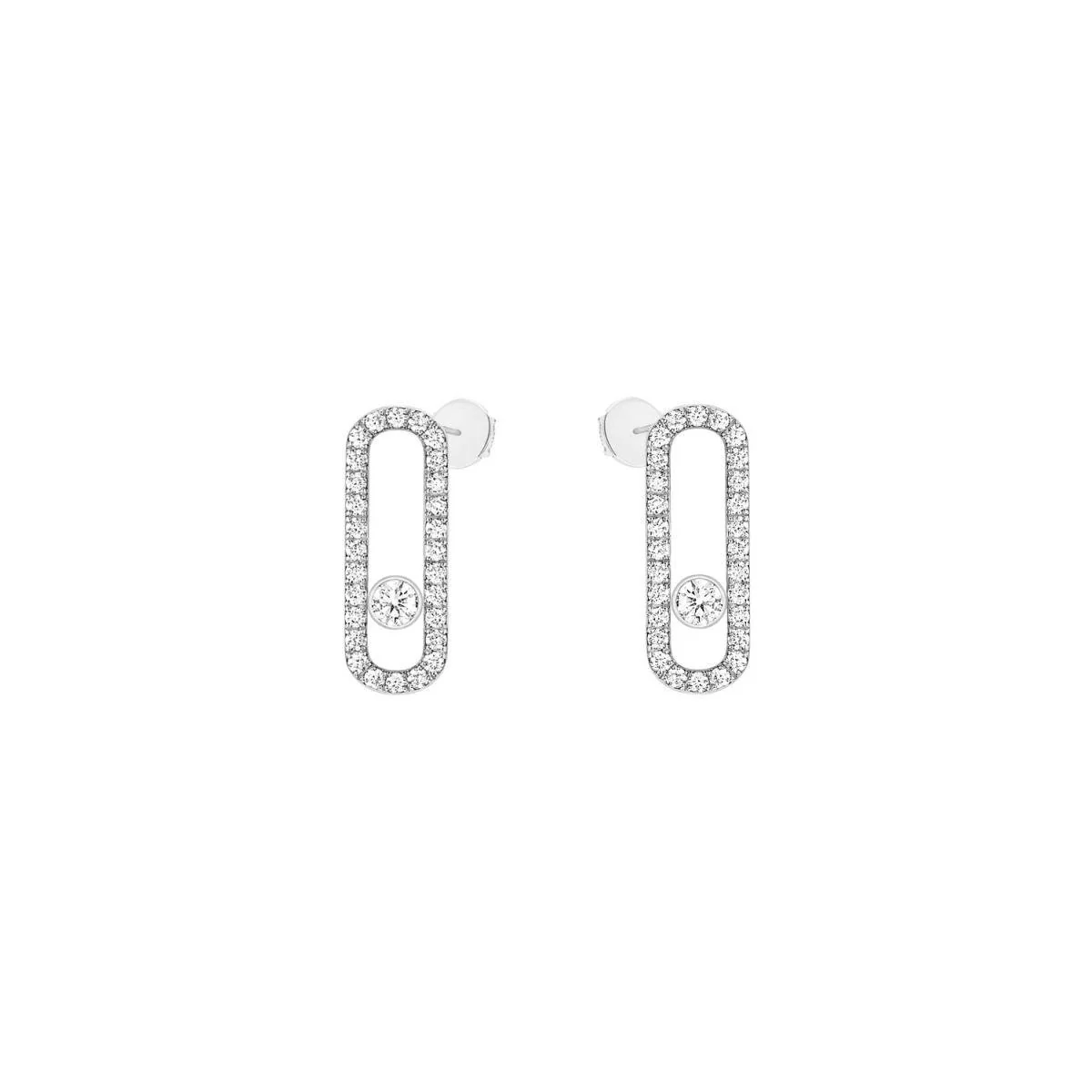 Messika Move Uno White Gold Earrings 12183-WG with Diamonds
