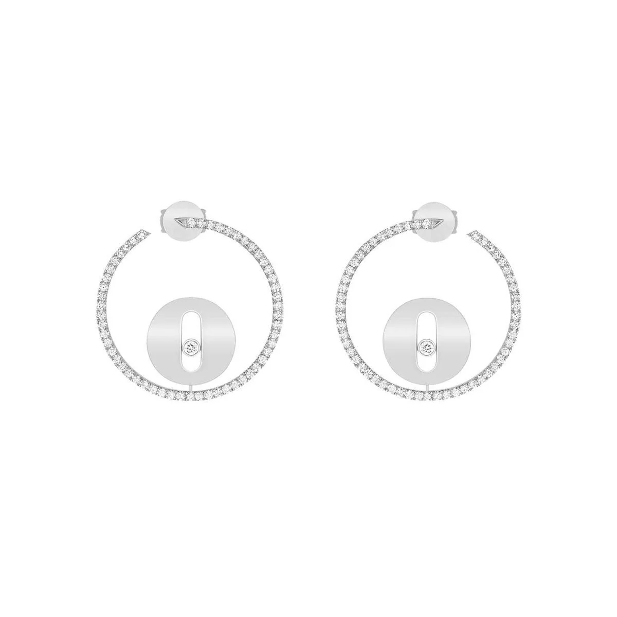 Messika Lucky Move White Gold Earrings 07515-WG with Diamonds