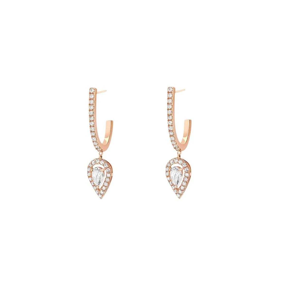 Messika Joy Rose Gold Earrings 07480-PG with Diamonds