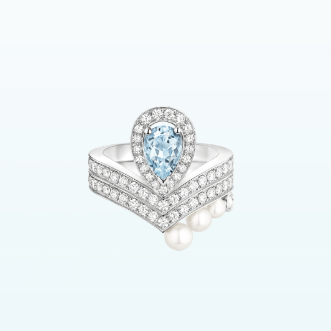 Chaumet Joséphine Aigrette Ring 083297-083290 White Gold, Diamonds Combination Rings1