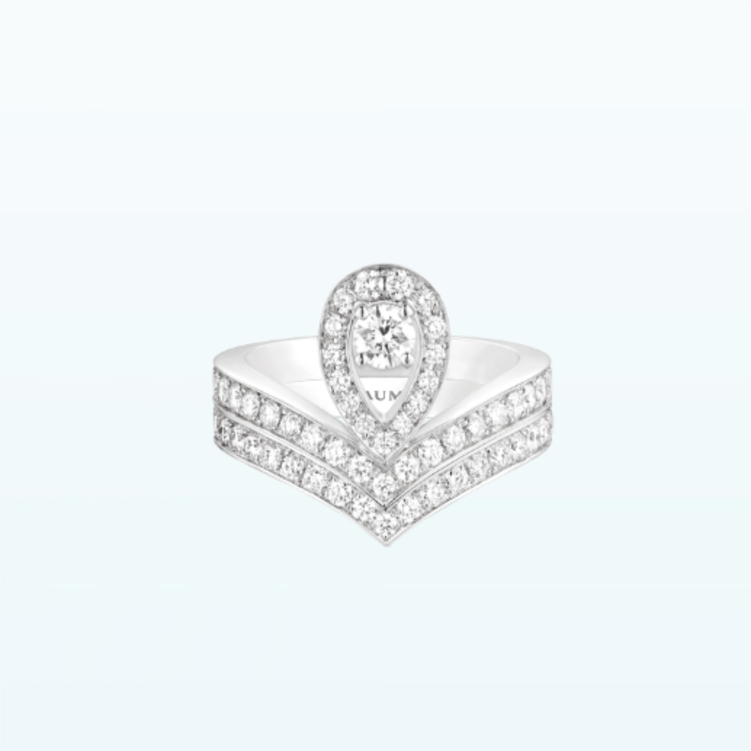 Chaumet Josephine Aigrette Ring 083510-083590 White Gold Diamond Combination Rings2