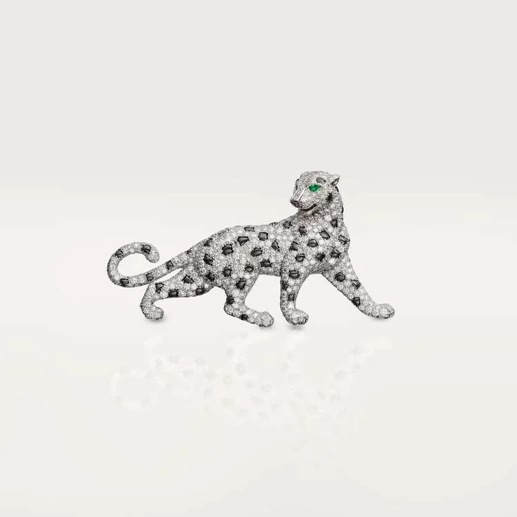 Cartier Panthère De Cartier Brooch H5000026, White Gold, Emeralds, Onyx, Diamonds 2