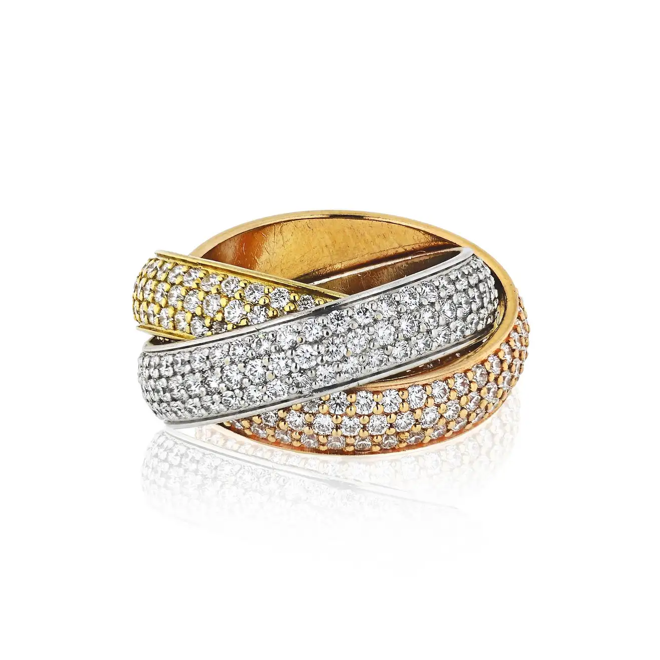 Cartier Trinity Large Model Diamond 4.64 Carat Ring N42108001